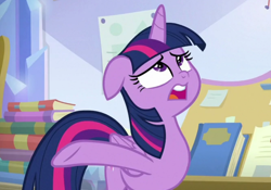 Size: 1000x700 | Tagged: safe, screencap, character:twilight sparkle, character:twilight sparkle (alicorn), species:alicorn, species:pony, episode:the ending of the end, g4, my little pony: friendship is magic, book, cropped, floppy ears