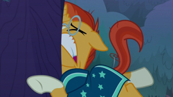 Size: 1920x1080 | Tagged: safe, screencap, character:sunburst, species:pony, episode:student counsel, faec, gums, ouch, solo