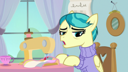 Size: 1920x1080 | Tagged: safe, screencap, character:auntie lofty, species:pony, episode:the last crusade, g4, my little pony: friendship is magic, sewing machine, solo
