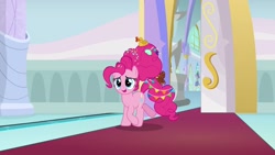 Size: 1920x1080 | Tagged: safe, screencap, character:pinkie pie, species:pony, episode:the last problem, g4, my little pony: friendship is magic, candy, food, lollipop, older, rubber duck, solo