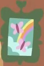 Size: 153x230 | Tagged: safe, screencap, episode:keep calm and flutter on, g4, my little pony: friendship is magic, butterfly, painting, rainbow