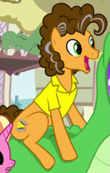 Size: 445x695 | Tagged: safe, screencap, character:cheese sandwich, character:gummy, character:luster dawn, episode:the last problem, g4, my little pony: friendship is magic, cropped, older, older cheese sandwich, solo focus