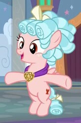 Size: 167x254 | Tagged: safe, screencap, character:cozy glow, species:pegasus, species:pony, episode:school raze, g4, my little pony: friendship is magic, bipedal, cropped, female, filly, flying, outstretched arms, solo