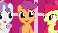 Size: 1920x1080 | Tagged: safe, screencap, character:apple bloom, character:scootaloo, character:sweetie belle, species:pegasus, species:pony, episode:the last crusade, g4, my little pony: friendship is magic, cute, cutealoo, cutie mark crusaders