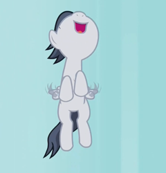 Size: 552x574 | Tagged: safe, screencap, character:rumble, species:pegasus, species:pony, episode:marks and recreation, g4, my little pony: friendship is magic, blank flanks forever, colt, cropped, flying, male, nose in the air, solo
