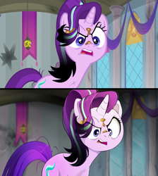 Size: 1325x1480 | Tagged: safe, artist:skyeypony, screencap, character:starlight glimmer, species:pony, species:unicorn, episode:a horse shoe-in, g4, my little pony: friendship is magic, angry, bags under eyes, burnt, female, furious, mare, messy mane, ragelight glimmer, scene interpretation, screencap reference, sin of wrath, solo