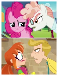 Size: 3106x4096 | Tagged: safe, screencap, character:pinkie pie, character:svengallop, species:pony, episode:the mane attraction, g4, my little pony: friendship is magic, barbara gordon, batgirl, burrito bucket, dc superhero girls, shane o'shaughnessy