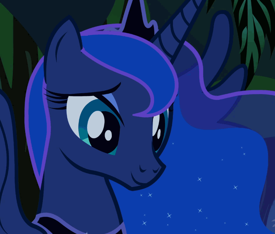 Size: 883x751 | Tagged: safe, screencap, character:princess luna, species:alicorn, species:pony, episode:luna eclipsed, g4, my little pony: friendship is magic, animated, beautiful, blinking, cropped, cute, female, gif, lunabetes, mare, one eye closed, solo, spread wings, wings, wink