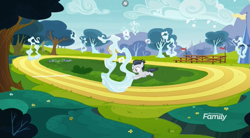 Size: 1177x651 | Tagged: safe, screencap, character:rumble, species:pegasus, species:pony, episode:marks and recreation, g4, my little pony: friendship is magic, cloud, colt, discovery family logo, flying, male, solo