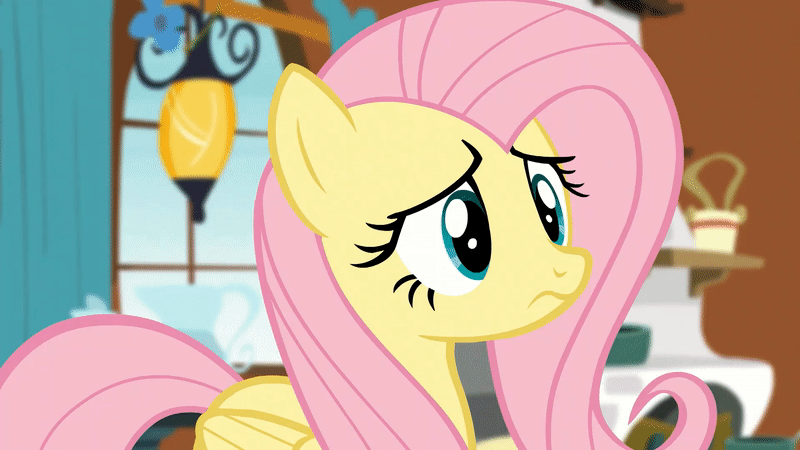 Size: 800x450 | Tagged: safe, screencap, character:fluttershy, species:pegasus, species:pony, episode:tanks for the memories, g4, my little pony: friendship is magic, animated, gif, solo