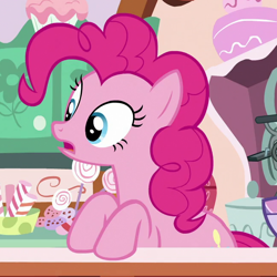 Size: 650x650 | Tagged: safe, screencap, character:pinkie pie, species:earth pony, species:pony, episode:between dark and dawn, g4, my little pony: friendship is magic, cropped, female, mare, solo
