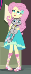 Size: 183x435 | Tagged: safe, screencap, character:fluttershy, character:twilight sparkle, character:twilight sparkle (scitwi), species:eqg human, episode:run to break free, g4, my little pony:equestria girls, cat, cropped, cute, shyabetes