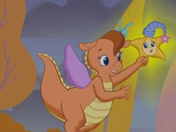 Size: 640x480 | Tagged: safe, screencap, character:twinkle wish, character:whimsey weatherbe, species:dragon, episode:twinkle wish adventure, g3.5, bow, dragoness, female, hair bow