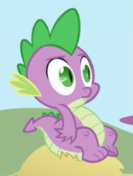 Size: 531x701 | Tagged: safe, screencap, character:spike, species:dragon, episode:the ticket master, g4, my little pony: friendship is magic, cropped, leaning back, male, reaction image, solo