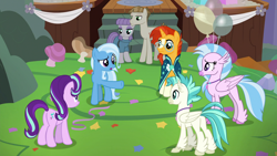 Size: 1920x1080 | Tagged: safe, screencap, character:maud pie, character:mudbriar, character:silverstream, character:starlight glimmer, character:sunburst, character:terramar, character:trixie, episode:student counsel