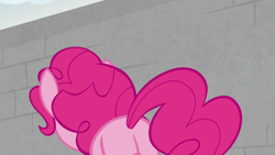 Size: 1920x1080 | Tagged: safe, screencap, character:pinkie pie, species:earth pony, species:pony, episode:the last laugh, g4, my little pony: friendship is magic, balloonbutt, butt, female, mare, plot, solo