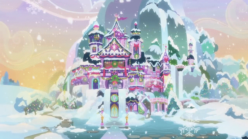 Size: 800x450 | Tagged: safe, screencap, episode:hearth's warming eve, episode:the hearth's warming club, g4, my little pony: friendship is magic, animated, gif, no pony, school of friendship, snow