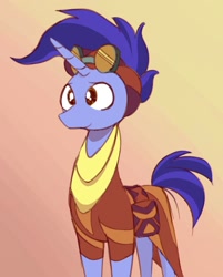 Size: 1076x1336 | Tagged: safe, artist:niteax, character:hoo'far, species:pony, species:unicorn, episode:on the road to friendship, cute, goggles, male, saddle arabian, solo, stallion