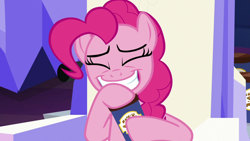 Size: 1920x1080 | Tagged: safe, screencap, character:pinkie pie, species:earth pony, species:pony, episode:the last laugh, g4, my little pony: friendship is magic, female, mare, smiling, solo