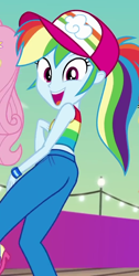 Size: 520x1030 | Tagged: safe, screencap, character:fluttershy, character:rainbow dash, episode:i'm on a yacht, g4, my little pony:equestria girls, cropped, female, solo focus