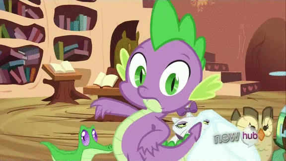 Size: 576x324 | Tagged: safe, screencap, character:gummy, character:opalescence, character:owlowiscious, character:spike, character:tank, species:dragon, episode:just for sidekicks, g4, my little pony: friendship is magic, animal, animated, letterboxing