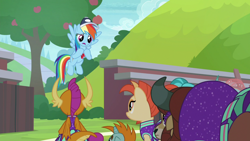 Size: 1920x1080 | Tagged: safe, screencap, character:lighthoof, character:ocellus, character:rainbow dash, character:shimmy shake, character:smolder, character:snips, character:yona, species:changedling, episode:2-4-6 greaaat, cheerleader