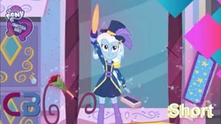 Size: 739x415 | Tagged: safe, screencap, character:trixie, episode:street magic with trixie, g4, my little pony:equestria girls, sword, weapon, youtube thumbnail