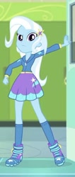 Size: 307x725 | Tagged: safe, screencap, character:trixie, equestria girls:forgotten friendship, g4, my little pony:equestria girls, clothing, cropped, female, solo