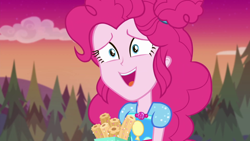 Size: 1920x1080 | Tagged: safe, screencap, character:pinkie pie, equestria girls:sunset's backstage pass, g4, my little pony:equestria girls, churros, food, solo