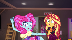 Size: 1920x1080 | Tagged: safe, screencap, character:kiwi lollipop, character:sunset shimmer, equestria girls:sunset's backstage pass, g4, my little pony:equestria girls, kiwi lollipop