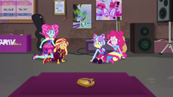 Size: 1920x1080 | Tagged: safe, screencap, character:kiwi lollipop, character:pinkie pie, character:sunset shimmer, character:supernova zap, equestria girls:sunset's backstage pass, g4, my little pony:equestria girls, k-lo, kiwi lollipop, postcrush, su-z, supernova zap, time twirler