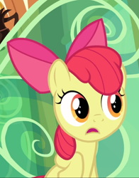 Size: 644x821 | Tagged: safe, screencap, character:apple bloom, episode:surf and/or turf, g4, my little pony: friendship is magic, cropped, open mouth, solo, train