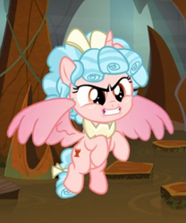 Size: 433x521 | Tagged: safe, screencap, character:cozy glow, species:alicorn, species:pony, episode:the ending of the end, g4, my little pony: friendship is magic, alicornified, cozycorn, cropped, evil grin, flying, grin, race swap, smiling, solo, spread wings, wings