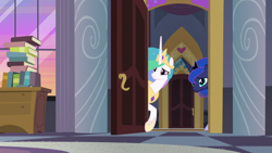 Size: 1920x1080 | Tagged: safe, screencap, character:princess celestia, character:princess luna, episode:the summer sun setback, g4, my little pony: friendship is magic, book