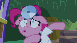 Size: 1920x1080 | Tagged: safe, screencap, character:pinkie pie, episode:the summer sun setback, g4, my little pony: friendship is magic, doctor, floppy ears, solo