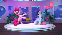 Size: 1920x1080 | Tagged: safe, official, screencap, character:pinkie pie, character:rarity, couch, hello pinkie pie