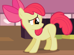 Size: 1260x935 | Tagged: safe, screencap, character:apple bloom, species:earth pony, species:pony, episode:the cutie pox, g4, my little pony: friendship is magic, blank flank, cropped, sad, solo