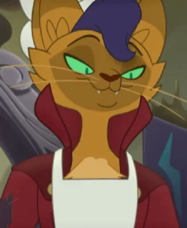 Size: 368x448 | Tagged: safe, screencap, character:capper dapperpaws, species:abyssinian, species:anthro, species:digitigrade anthro, my little pony: the movie (2017), animated, apron, clothing, cropped, gif, male, one eye closed, solo, wink