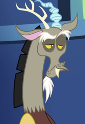 Size: 608x890 | Tagged: safe, screencap, character:discord, species:draconequus, episode:what about discord?, g4, my little pony: friendship is magic, cropped, dat face, discord is not amused, solo, unamused