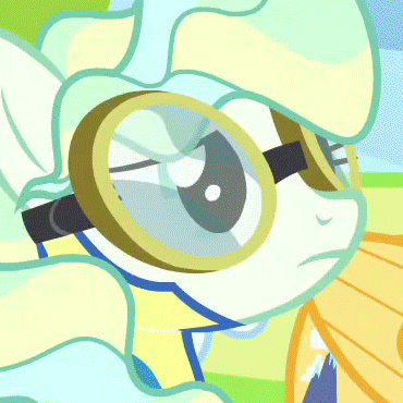 Size: 370x370 | Tagged: safe, screencap, character:vapor trail, species:pegasus, species:pony, episode:top bolt, g4, my little pony: friendship is magic, animated, annoyed, clothing, cropped, female, gif, goggles, male, mare, mountain haze, reversed, sneer, solo focus, stallion, unamused, uniform, vapor trail is not amused, wonderbolt trainee uniform