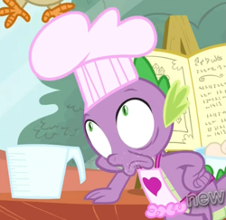 Size: 763x742 | Tagged: safe, screencap, character:spike, episode:just for sidekicks, g4, my little pony: friendship is magic, faec, measuring cup, reaction image, solo, why