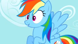 Size: 1280x720 | Tagged: safe, screencap, character:rainbow dash, species:pegasus, species:pony, episode:daring don't, g4, my little pony: friendship is magic, cloud, female, flying, sky, solo