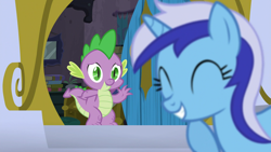 Size: 1920x1080 | Tagged: safe, screencap, character:minuette, character:spike, species:dragon, species:pony, species:unicorn, episode:amending fences, g4, my little pony: friendship is magic
