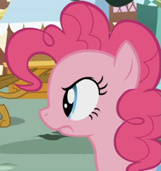 Size: 789x841 | Tagged: safe, screencap, character:gilda, character:pinkie pie, species:pony, episode:griffon the brush-off, bust, cropped, portrait, profile, solo focus