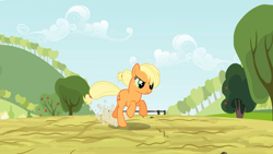 Size: 1920x1080 | Tagged: safe, screencap, character:applejack, species:earth pony, species:pony, episode:the last roundup, g4, my little pony: friendship is magic, solo