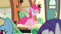 Size: 1920x1080 | Tagged: safe, screencap, character:pinkie pie, character:rainbow dash, character:rarity, species:earth pony, species:pegasus, species:pony, species:unicorn, episode:the last roundup, g4, my little pony: friendship is magic, crossed legs, need to pee, potty emergency, potty time, train