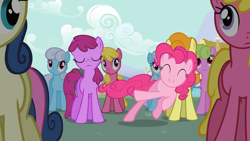 Size: 1920x1080 | Tagged: safe, screencap, character:berry punch, character:berryshine, character:bon bon, character:carrot top, character:cherry berry, character:daisy, character:golden harvest, character:linky, character:pinkie pie, character:shoeshine, character:sweetie drops, species:earth pony, species:pony, episode:the last roundup, g4, my little pony: friendship is magic, background pony