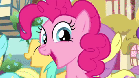 Size: 480x270 | Tagged: safe, screencap, character:pinkie pie, species:pony, episode:a friend in deed, g4, my little pony: friendship is magic, animated, cute, diapinkes, gif, looking at you, singing, smile song