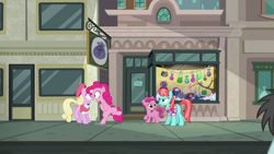 Size: 1920x1080 | Tagged: safe, screencap, character:bruce mane, character:luckette, character:pinkie pie, character:ruby pinch, character:strawberry ice, episode:the gift of the maud pie, g4, my little pony: friendship is magic, angry, bipedal, female, filly
