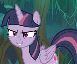 Size: 1133x937 | Tagged: safe, screencap, character:mean twilight sparkle, episode:the mean 6, g4, my little pony: friendship is magic, cropped, evil grin, grin, smiling, solo